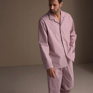 Frette Poplin Cotton Pinstripe Pajama Pants - Men's or Women's Med